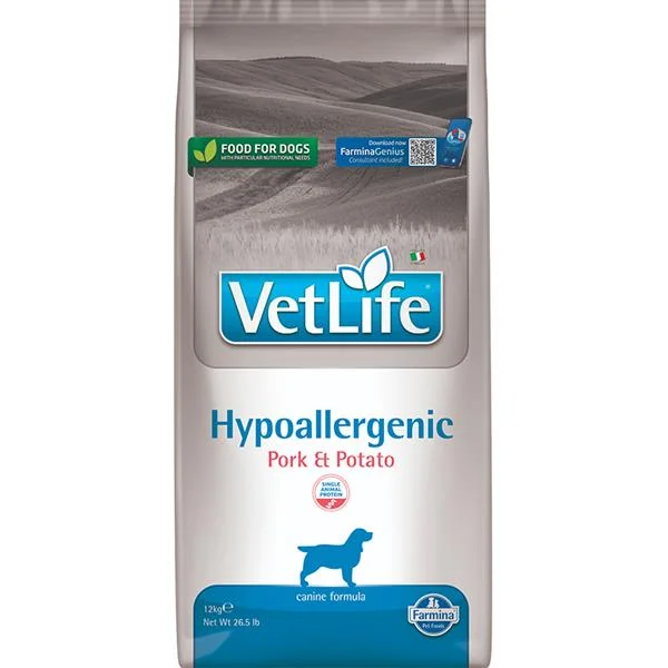 Vet Life Natural DOG Hypo Pork & Potato 12kg
