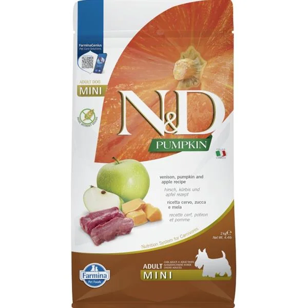 N&D Pumpkin DOG Adult Mini Venison & Apple 2kg