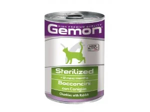 GEMON Cat HP Sterilized kousky králík 415g/24bal