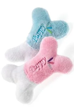 Hračka pes Kostička plyš pískací 13cm KAR 1 ks