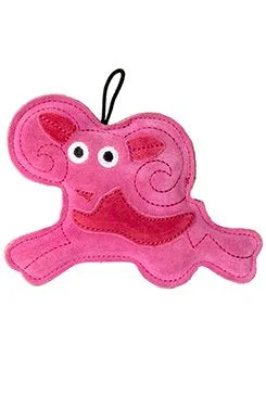 KIWI WALKER s.r.o Hračka pes LEATHER CAPRICORN kůže,růžová 20cm Kiwi