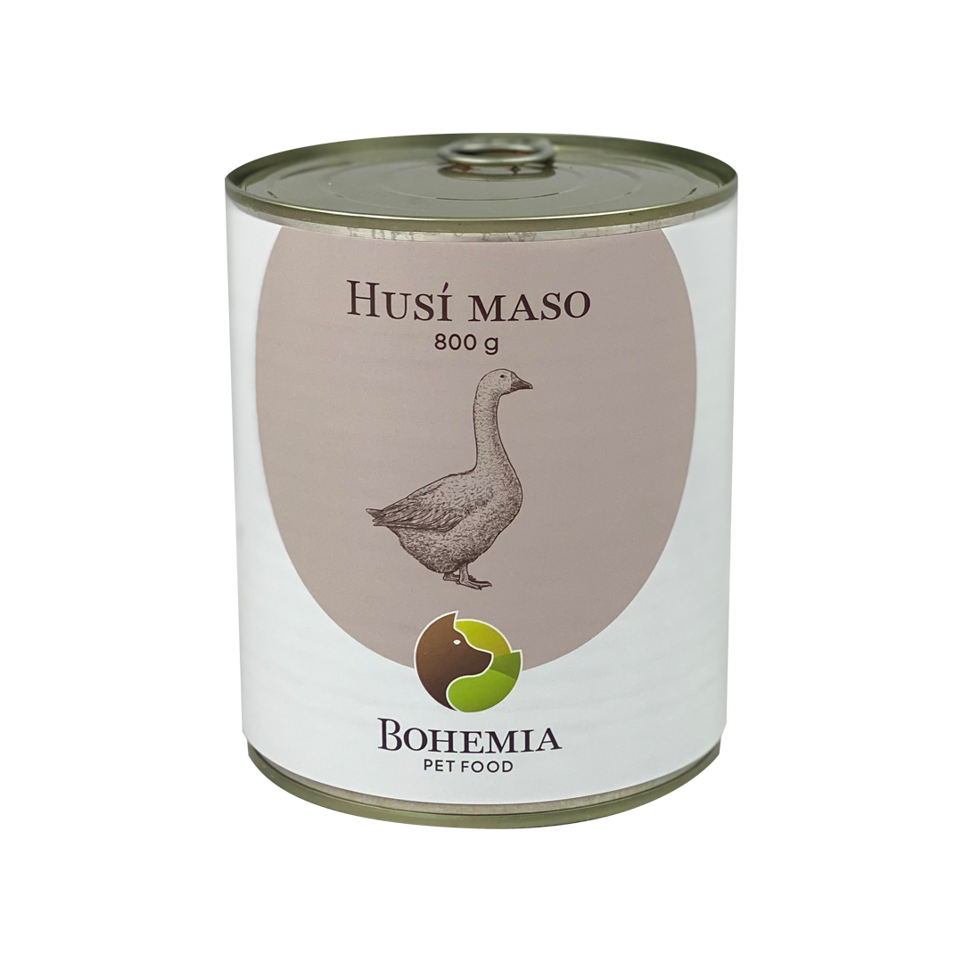 Bohemia Pet Food BOHEMIA Husí maso ve vlastní šťávě 800g