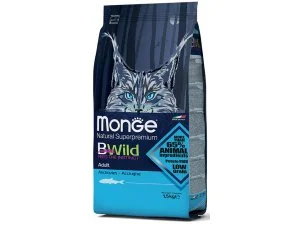 MONGE BWILD Cat - Ančovičky Adult 1,5kg