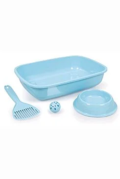 Sada WC s doplňky, béžová  1 sada