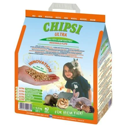 CHIPSI ULTRA jemný granulát, podestýlka pro hlodavce 4,3 kg 10 l