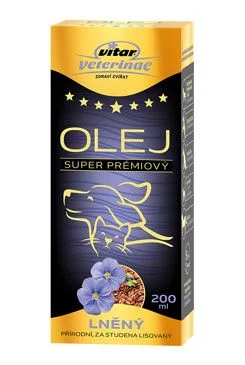VITAR Veterinae Lněný olej 200ml 5x