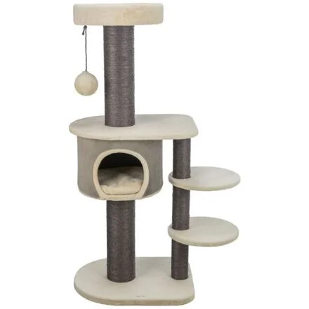 Škrabadlo MARCELLO, 140 cm, 4 podesty, kukaň, míč, krémová/šedá 1 ks