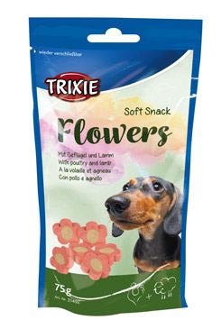 Soft Snack FLOWERS Light - měkké kytičky jehněčí/kuřecí 75 g