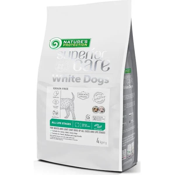 Nature’s Protection Superior Care Dog Dry White Dogs Grain Free Insect 4 kg 