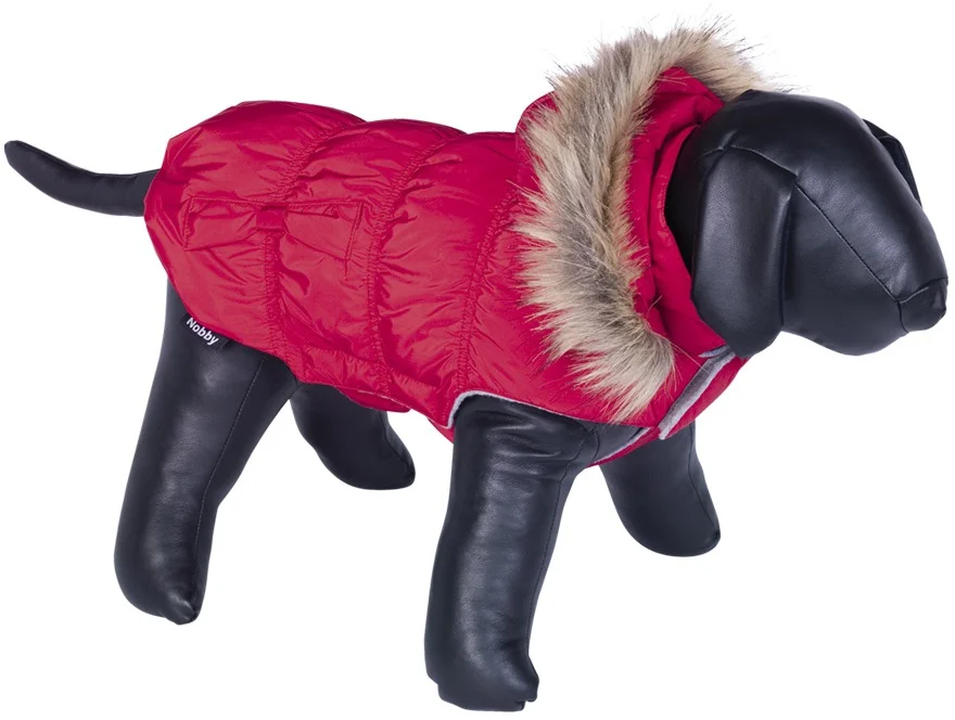 Nobby DAIKI obleček pro psa červená s kožíškem 20cm