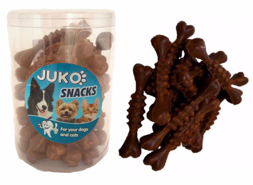 Dentální kostičky Slanina JUKO Snacks Dóza - cca 30ks