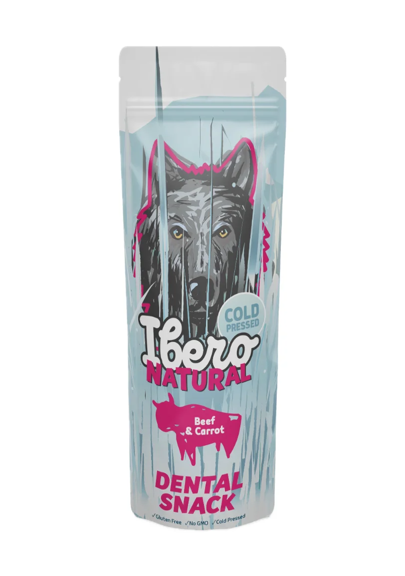 Ibero Cold Pressed Dental Snack Hovězí/Mrkev - S/M (3ks)