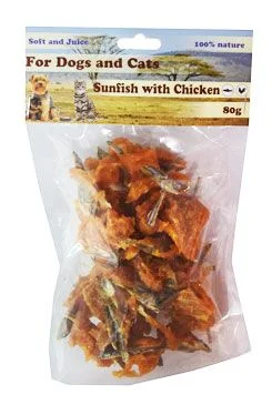 Pochoutka Rybičky omotané kuřecím masem 80g