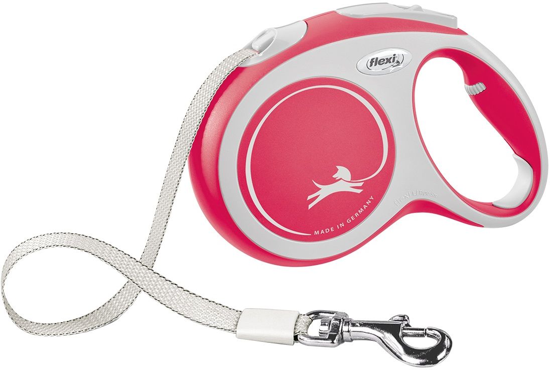 Vodítko FLEXI Comfort L pásek 5m/60kg červená NEW