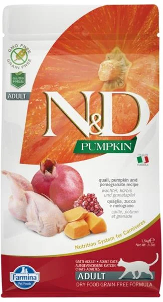 N&D GF Pumpkin CAT Quail & Pomegranate 300g