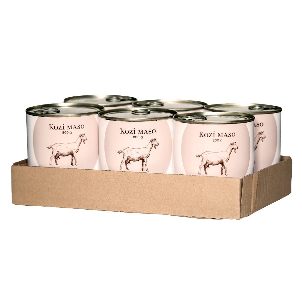 Bohemia Pet Food SIX PACK BOHEMIA Kozí maso ve vlastní šťávě 800g
