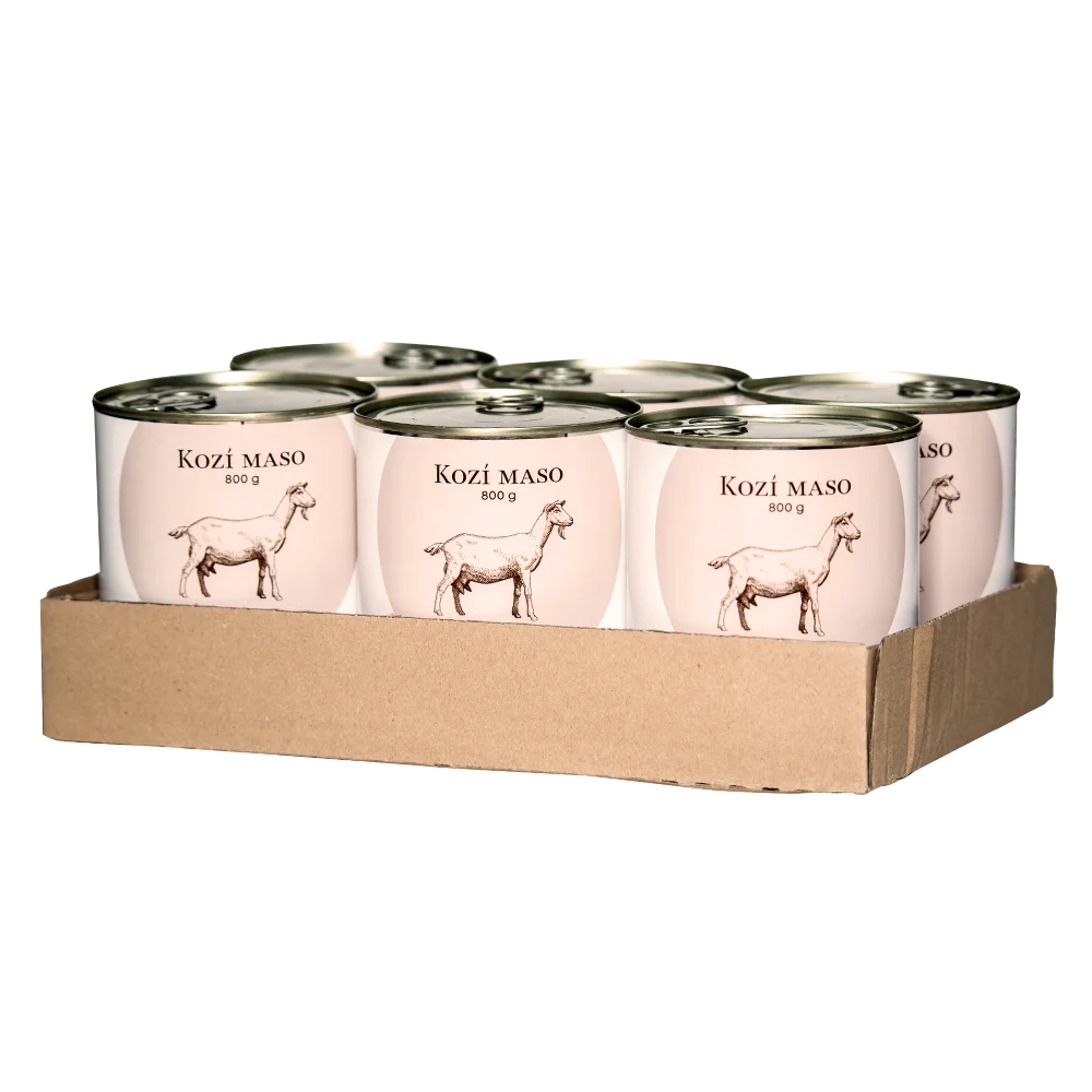 Bohemia Pet Food SIX PACK BOHEMIA Kozí maso ve vlastní šťávě 800g