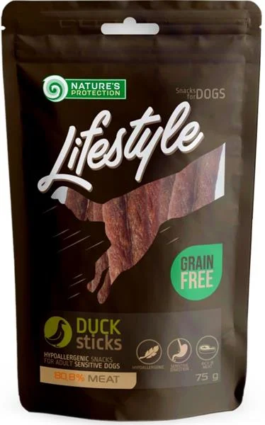 Nature's Protection Dog snack Lifestyle kachní tyčinky 75 g