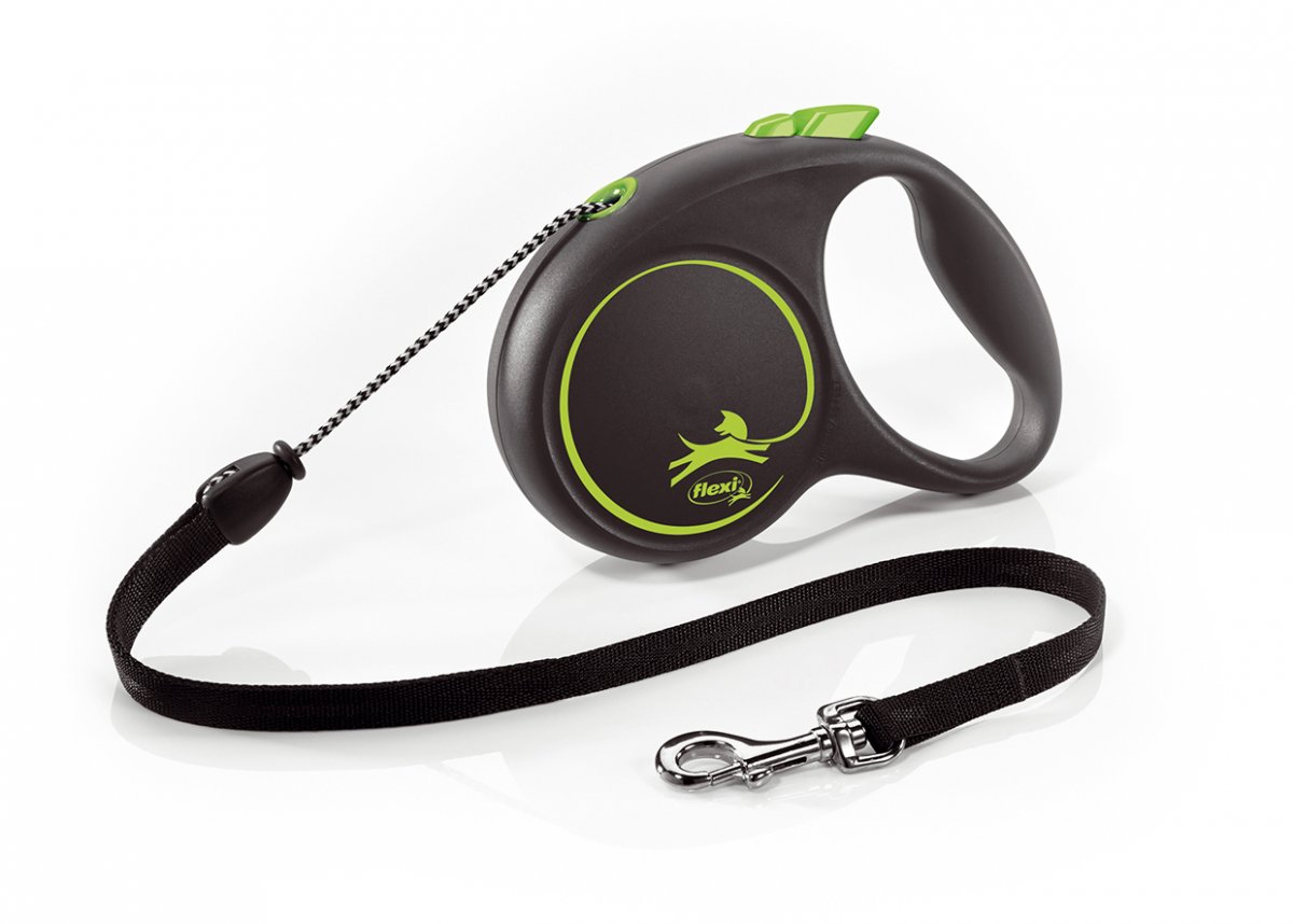 Flexi.de Vodítko Flexi Black Design M 5m (max 20kg) lanko zelené