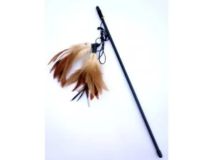 HRAČKY SALAČ kočky - Škádlítko přírodní s pírky