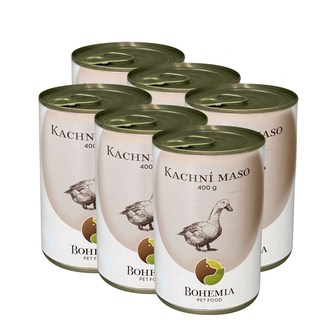 Bohemia Pet Food SIX PACK BOHEMIA Kachní maso ve vlastní šťávě 400g