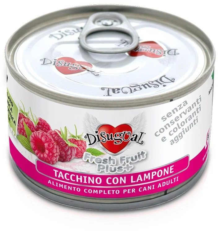 Disugual Fruit Dog Turkey with Raspberry konzerva 150g