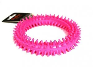 HRAČKY SALAČ Kruh dentální růžový - TPR 11.5cm