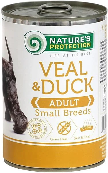 Nature's Protection Dog konz.Small telecí/kachna 400 g