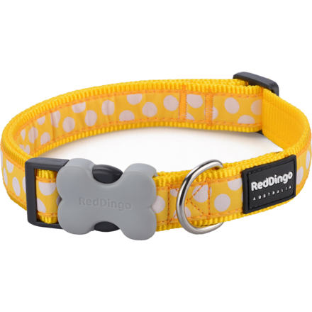 Obojek RD 25 mm x 41-63 cm - White Spots on Yellow