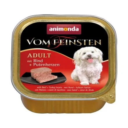 Animonda Vom Feinsten paštika Adult 150g - Hovězí/Krůtí srdce