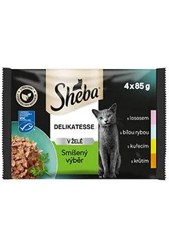 Sheba Delikatesse Smíšený Výběr v Želé - 4x85g