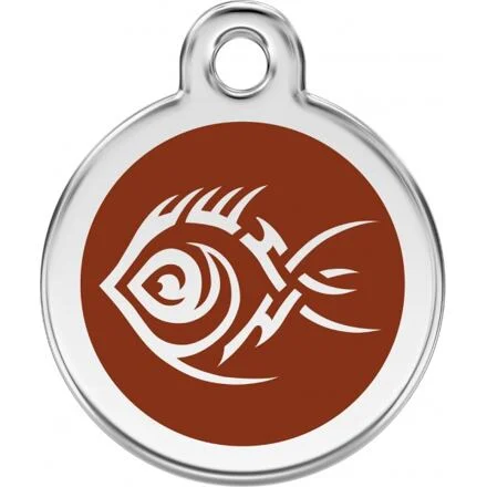 Známka Red Dingo - Ryba Tribal - Hnědá velikost známky L - 37 mm
