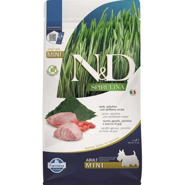 N&D SPIRULINA Dog GF Lamb & Wolfberry Adult Mini 2 kg