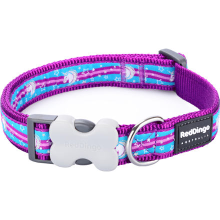 Obojek RD 15 mm x 24-37 cm - Unicorn Purple