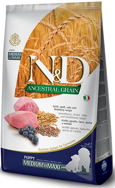 N&D LG DOG Puppy M/L Lamb & Blueberry  2,5 kg