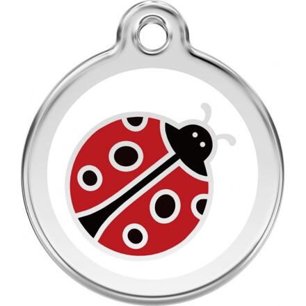 Známka Red Dingo - Beruška - Bílá velikost známky M - 30 mm