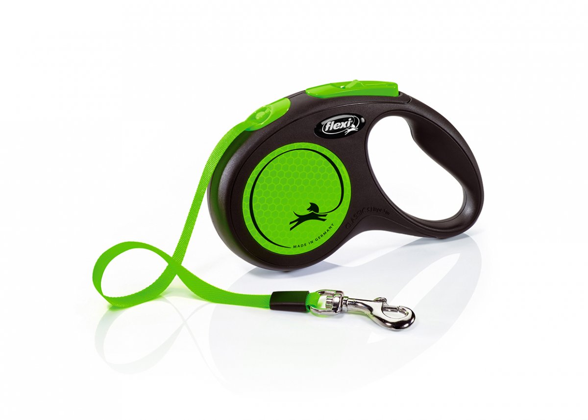 Flexi.de Flexi new NEON S pásek 5m zelená max 15kg