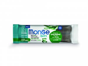 MONGE GIFT Dog Adult masové tyčinky s čerstvým lososem a aloe 40g