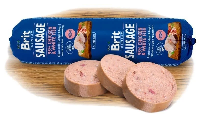 Brit Sausage Chicken & White Fish New  800 g