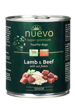 Nuevo pes Senior Jehněčí s ovesnými vl. konz.  800 g