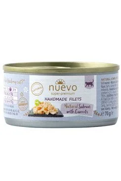 Nuevo kočka Handmade losos s mrkví konz. 70 g