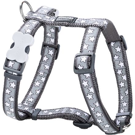 Postroj RD 15 mm x 36-54 cm - Stars White on Grey