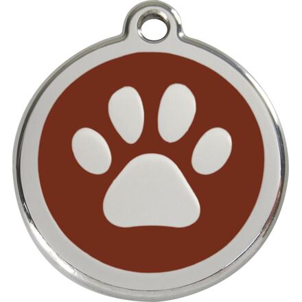 Známka Red Dingo - Tlapka - Hnědá velikost známky M - 30 mm