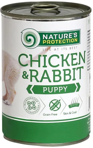 Nature's Protection Dog konz.Puppy kuře/králík 400 g