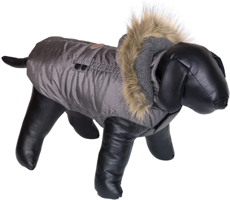 Nobby obleček pro psa LIAM s kožíškem šedá 26cm