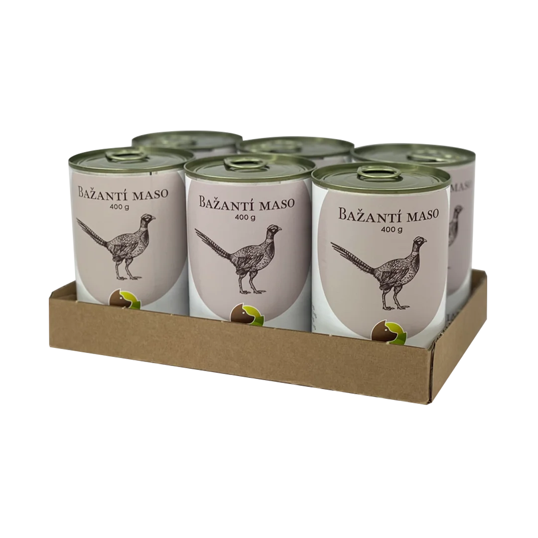 BOHEMIA PET FOOD Konzerva bažantí maso ve vlastní šťávě pro psy 6x 400g