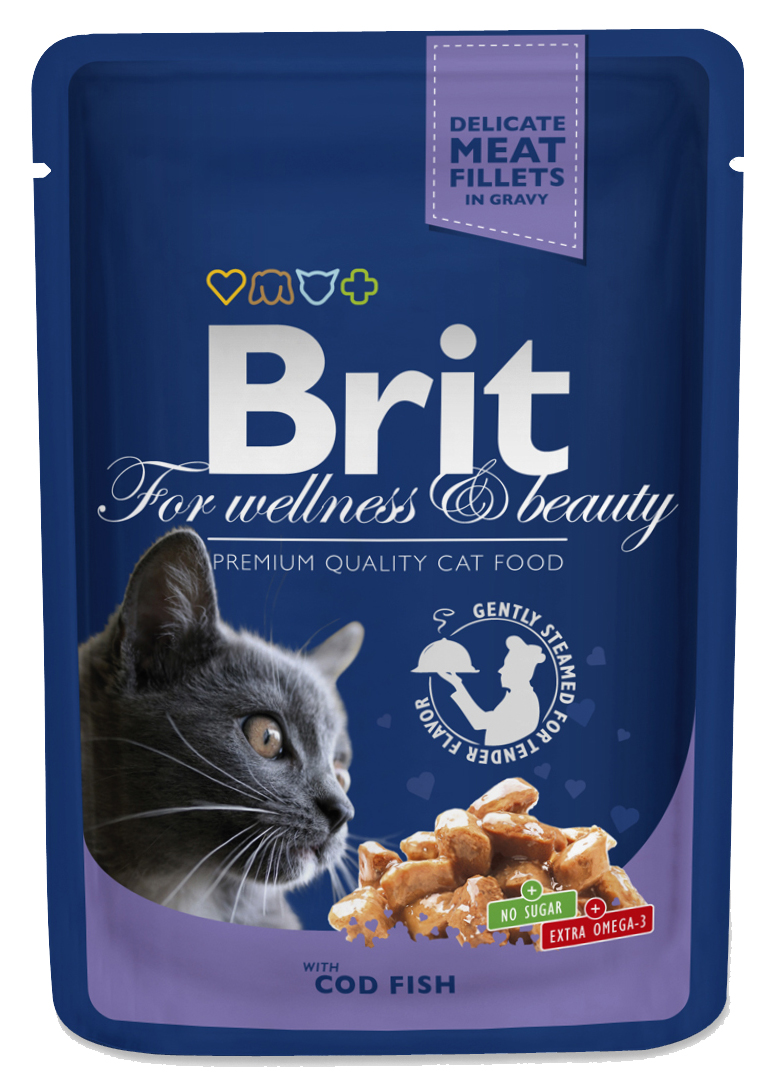Brit Premium Cat kapsa with Cod Fish 100g - 1ks
