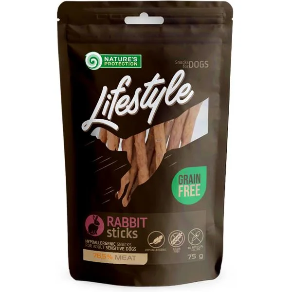 Nature's Protection Dog snack Lifestyle králičí tyčinky 75 g