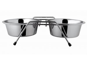 RAINTECH Dvojmiska LAVOR nerez se stojanem (chrom) 2,6l/25cm