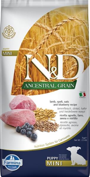 N&D LG DOG Puppy Mini Lamb & Blueberry  7 kg 